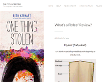 Tablet Screenshot of flyleafreview.com